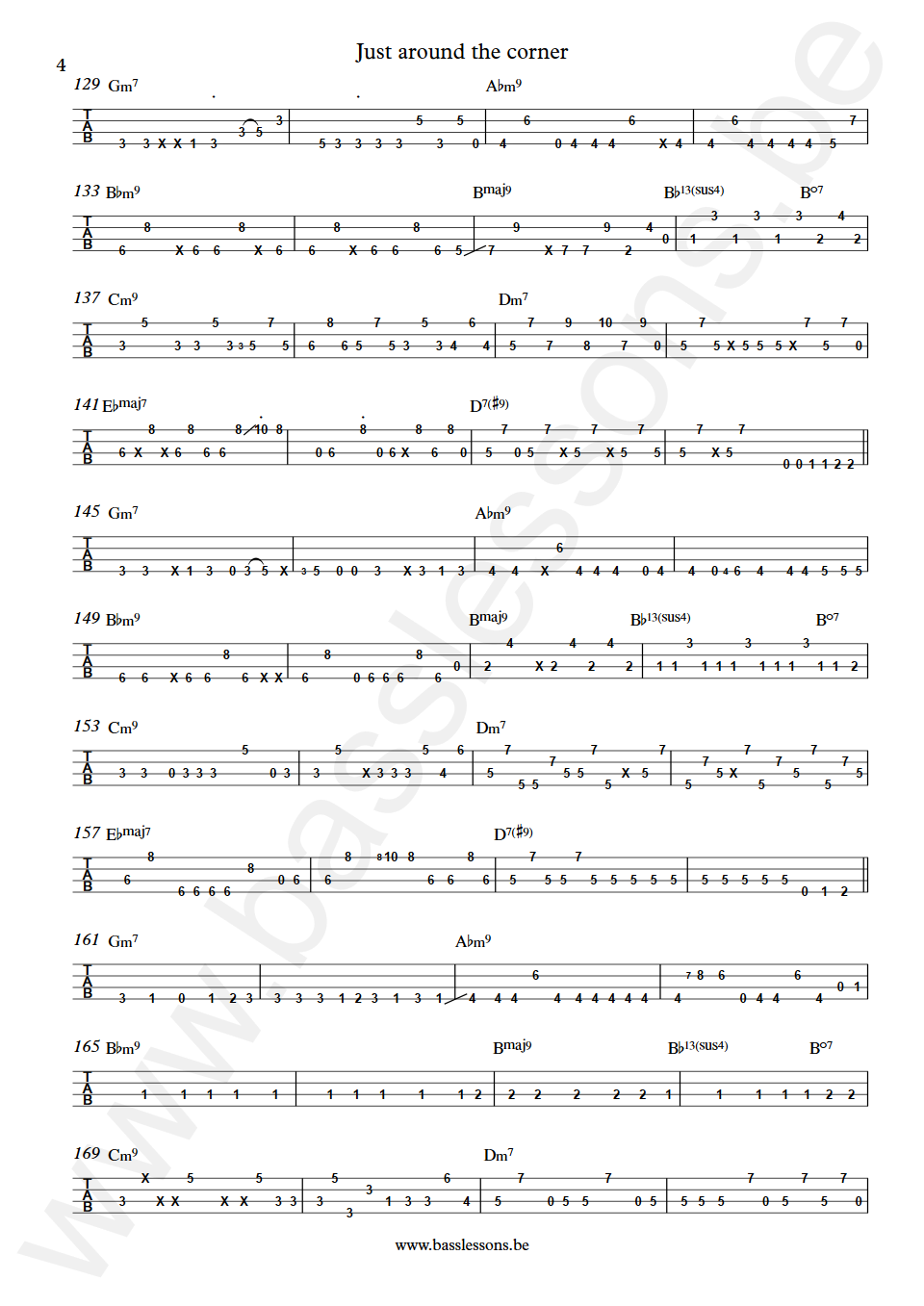 Herbie Hancock Just around the corner Freddie Washington Bass Tab Part 4