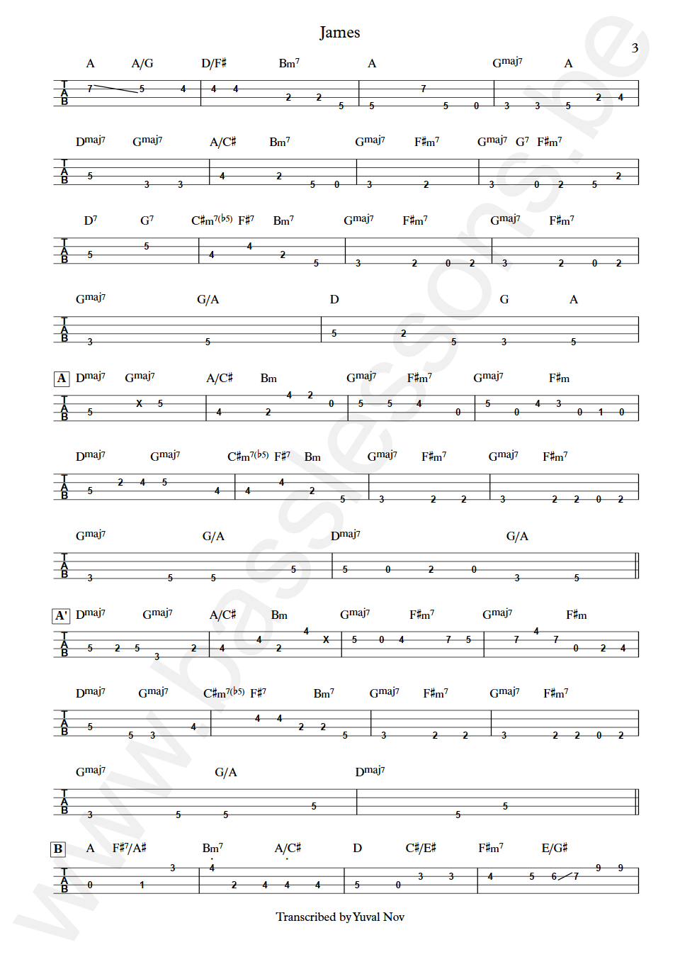 Pat Metheny Group James Steve Rodby Bass Tabs part 3