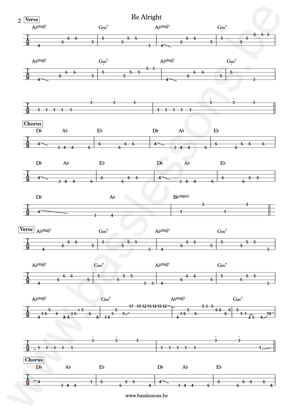 Zapp and Roger Be Alright Terry Troutman Bass Tabs part 2