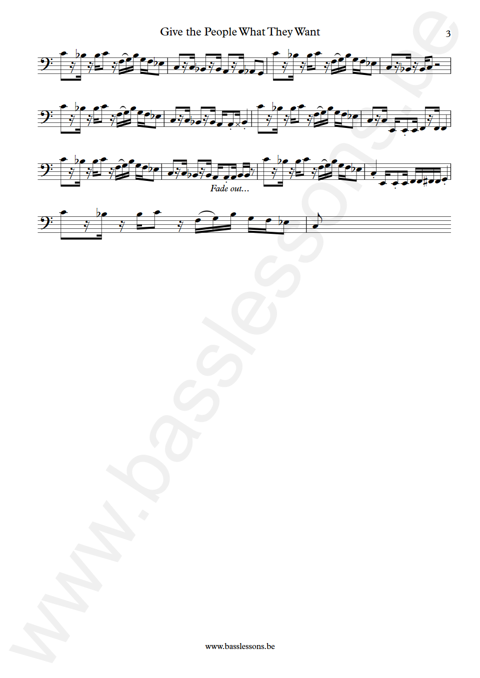 The OJays Give the People What They Want Anthony Jackson Bass Transcription part 3