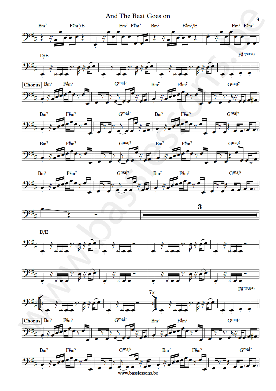 The whispers And the beat goes on Leon Sylvers III bass transcription part 3