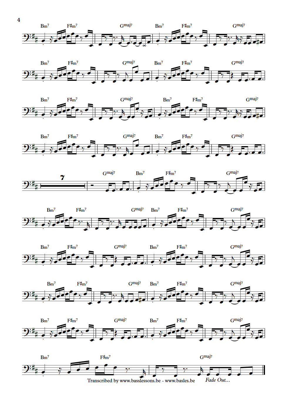 The whispers And the beat goes on Leon Sylvers III bass transcription part 4