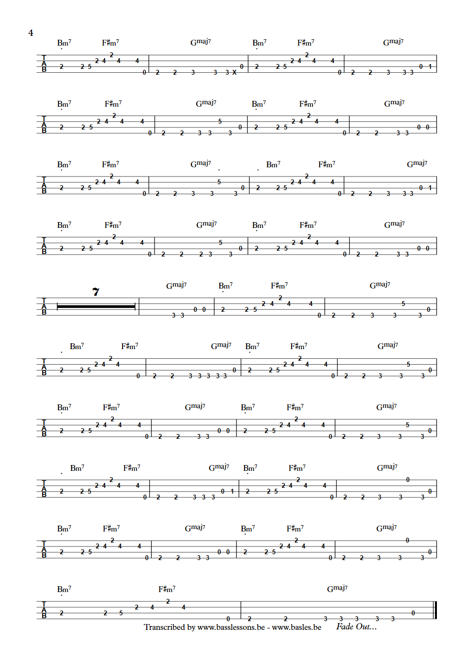 The whispers And the beat goes on Leon Sylvers III bass tab part 4