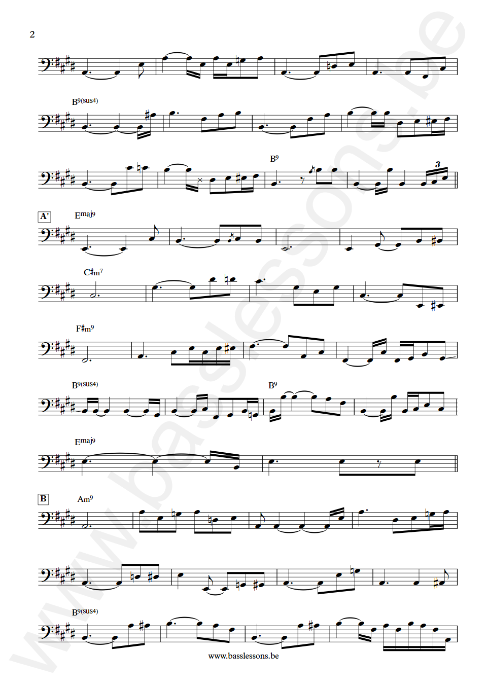Marvin Gaye Distant lover James Jamerson Bass Transcription part 2