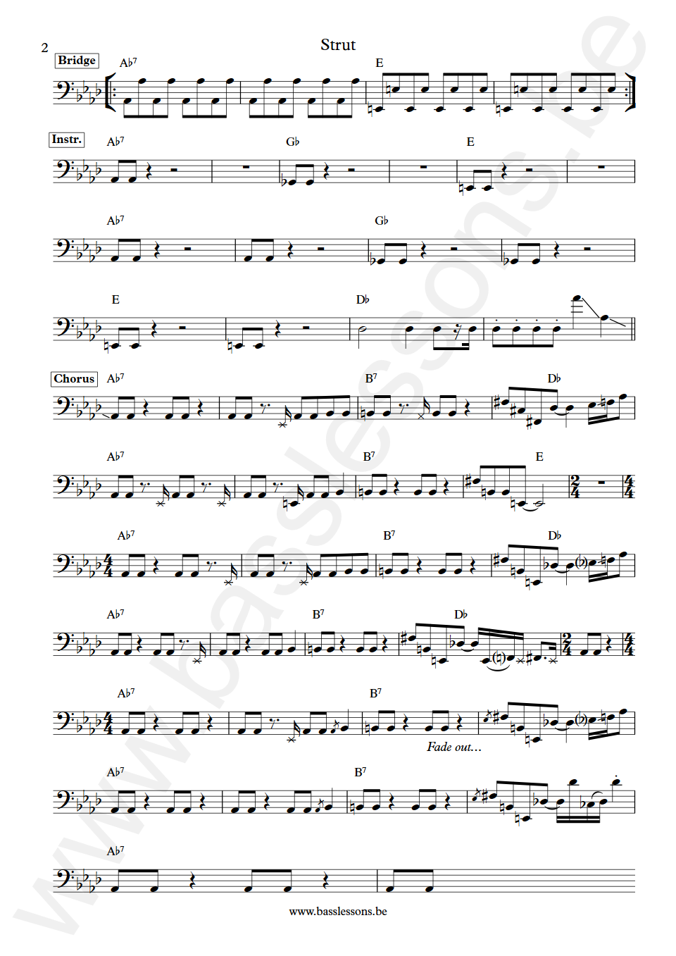 Sheena Easton Strut Abraham Laboriel Bass Transcription part 2