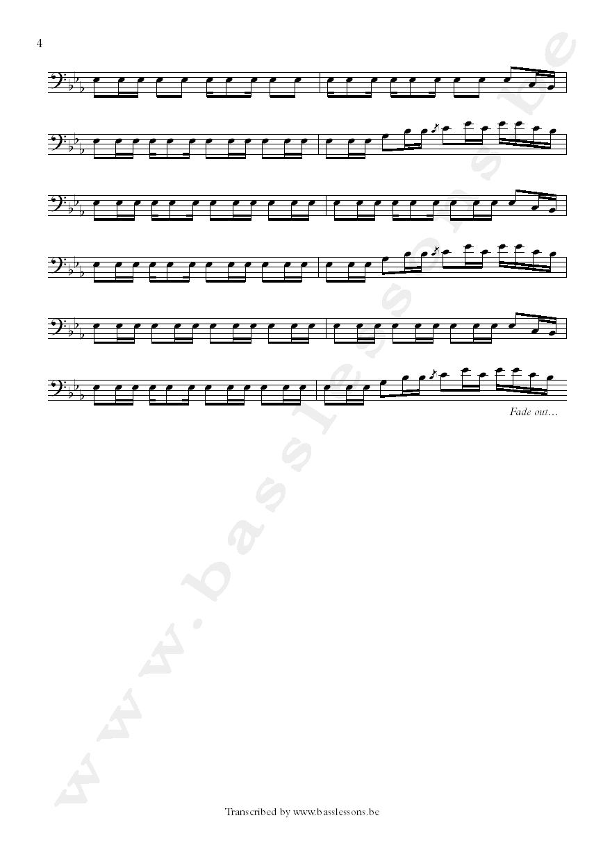 Betty Wright open the door to your heart bass transcription part 4