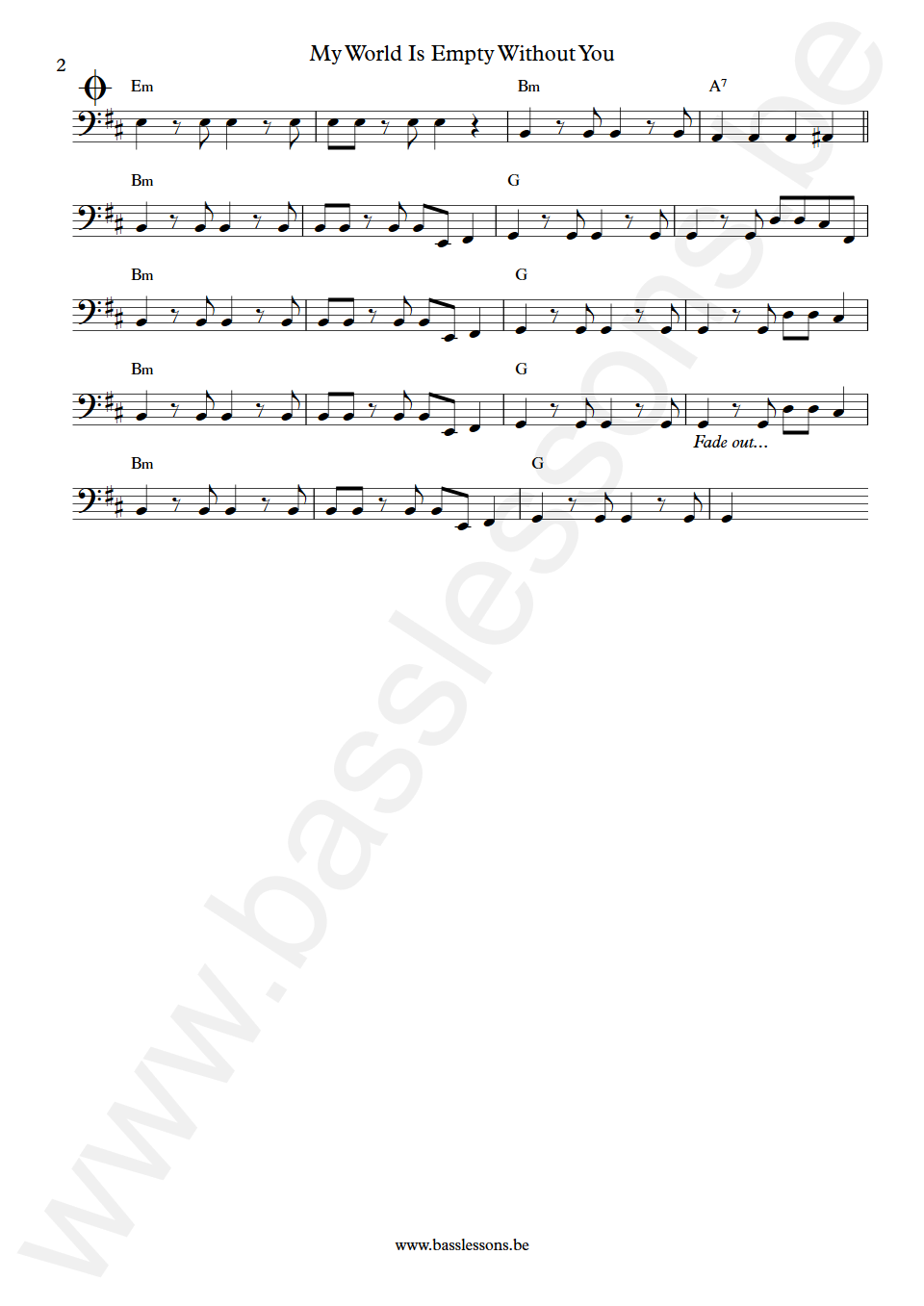 The Supremes My World Is Empty Without You James Jamerson  Bass Transcription part 2