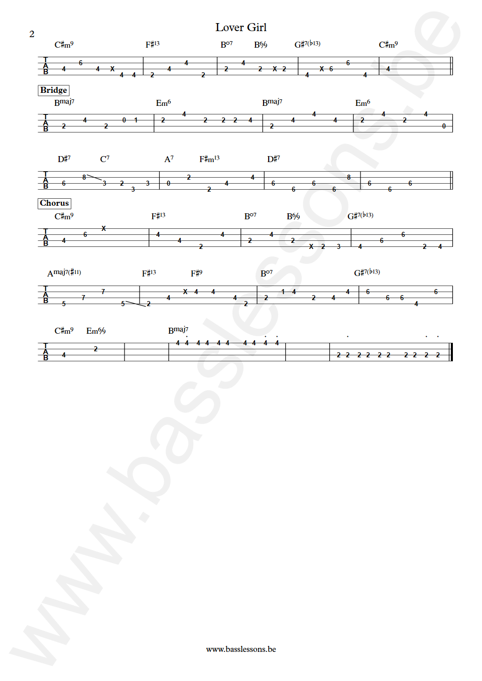 Laufey Lover Girl  Spencer Stewart Bass Tabs part 2