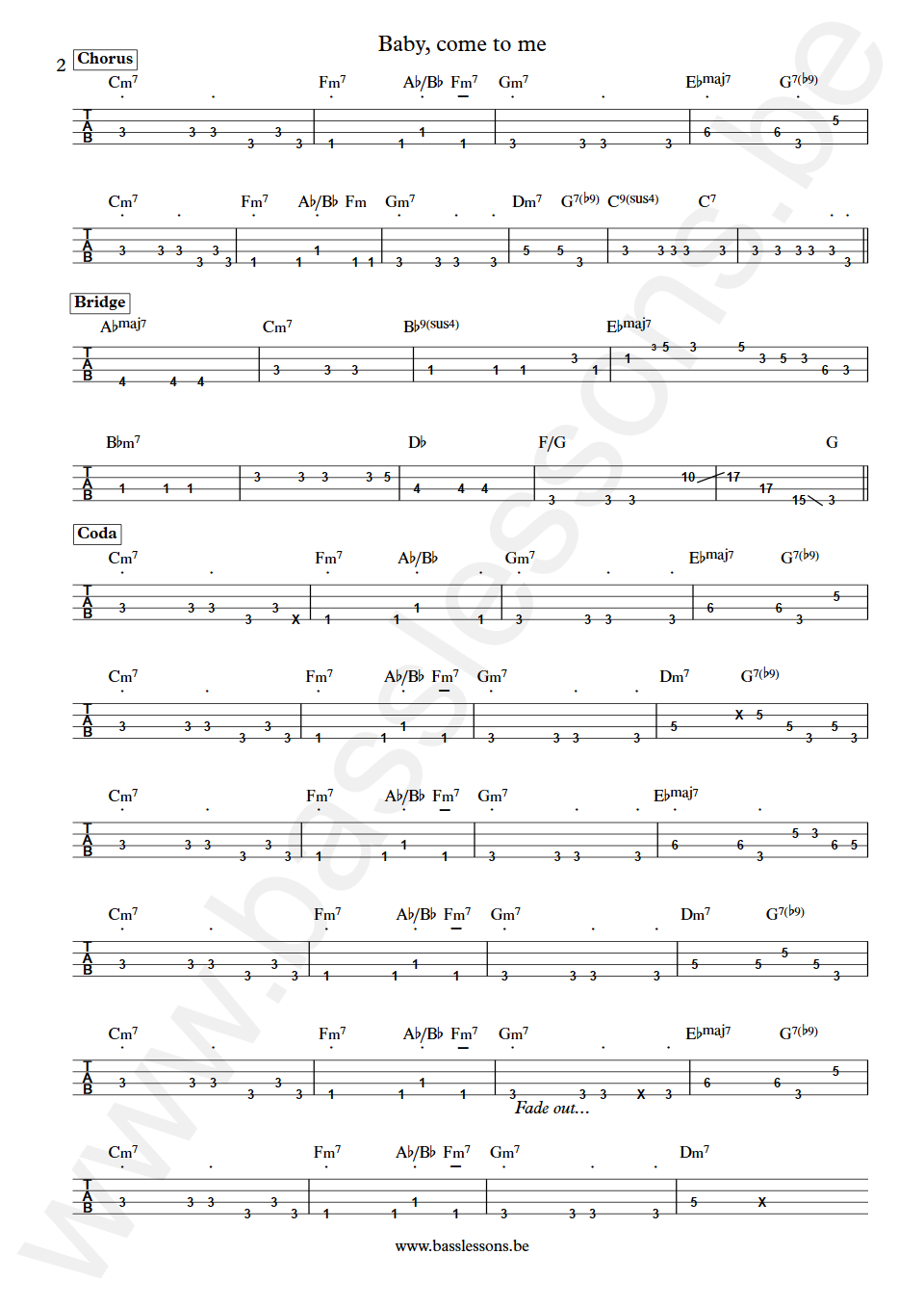 Baby, come to me Patti Austin and James Ingram Eddie Watkins Jr. Bass Tabs part 2