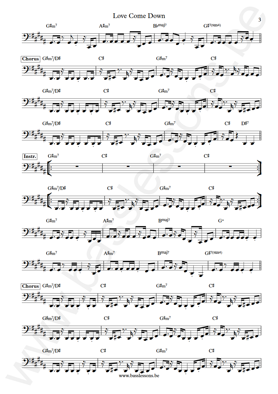 Evelyn Champagne King Love Come Down Kashif Bass Transcription part 3