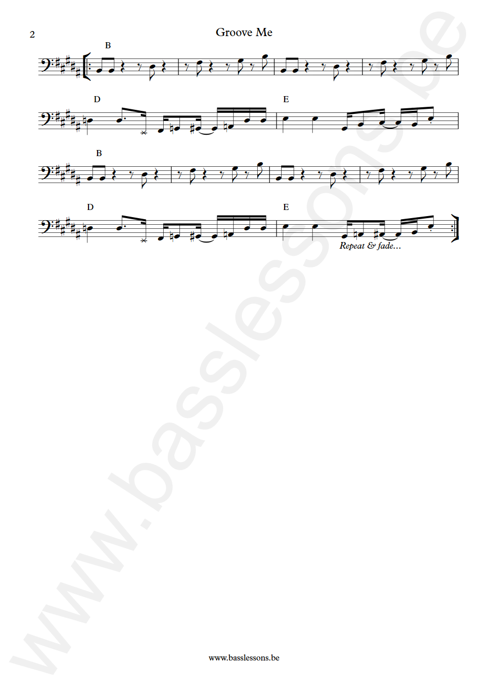 King Floyd Groove Me Vernie Robbins Bass Transcription part 2