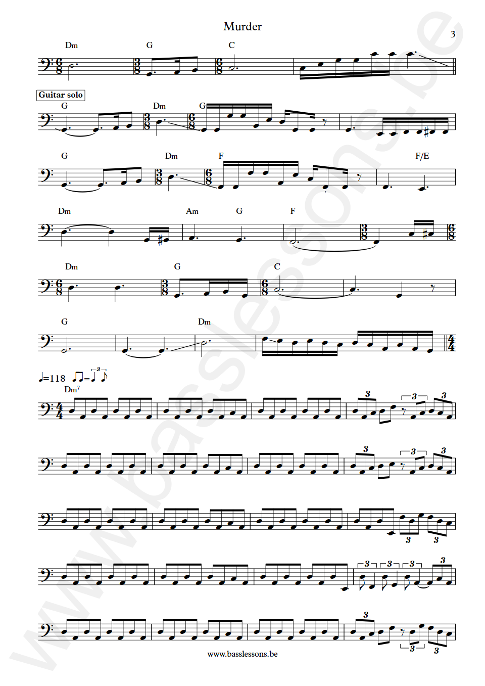 David Gilmour Murder Pino Palladino Bass Transcription part 3