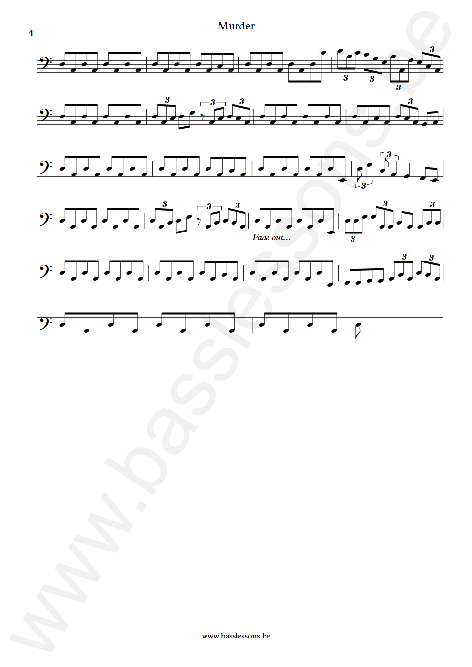 David Gilmour Murder Pino Palladino Bass Transcription part 4