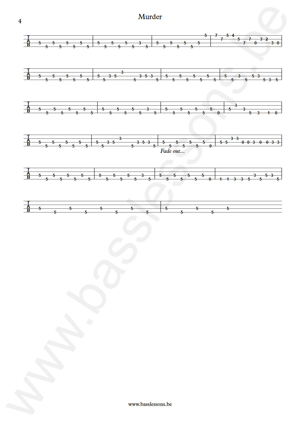 David Gilmour Murder Pino Palladino Bass Tabs part 4