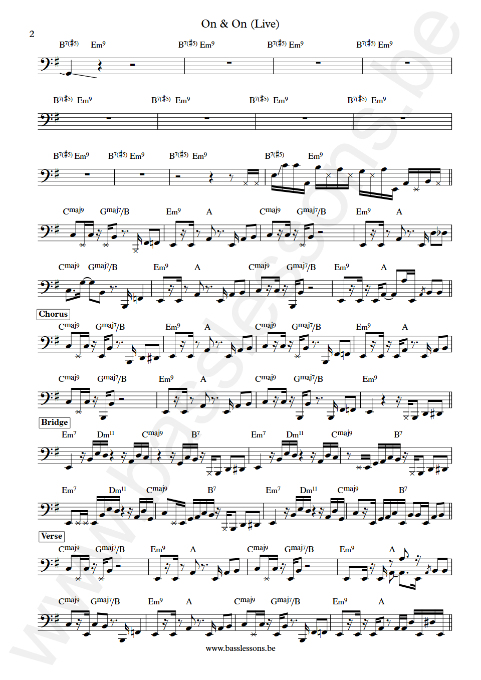 Erykah Badu On and On (Live) Hubert Eaves IV Bass Transcription part 2