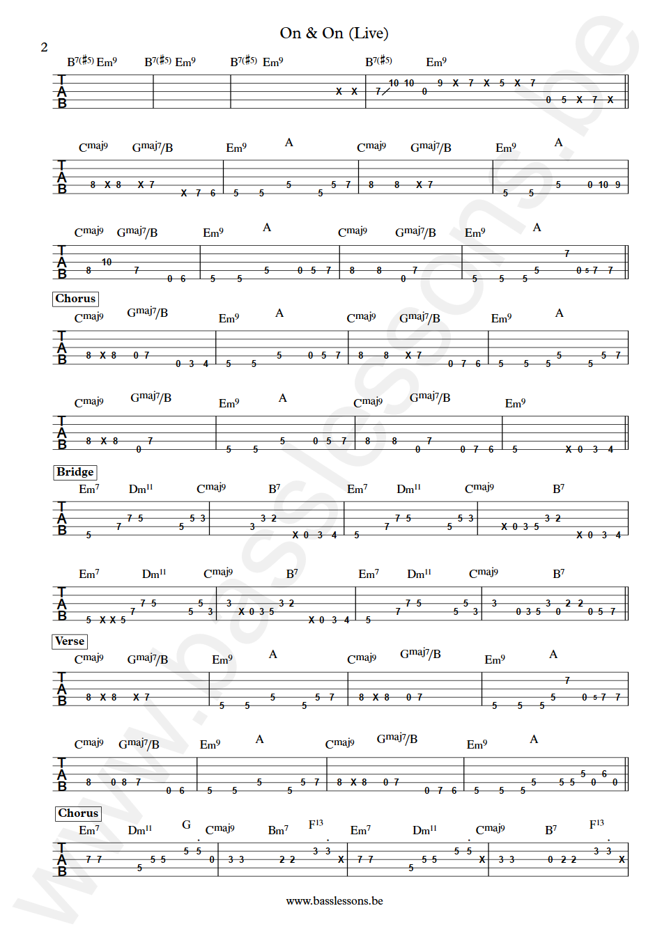 Erykah Badu On and On (Live) Hubert Eaves IV Bass Tabs part 2