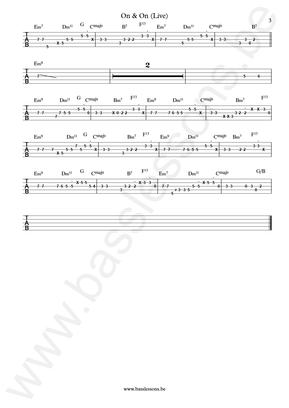 Erykah Badu On and On (Live) Hubert Eaves IV Bass Tabs part 3