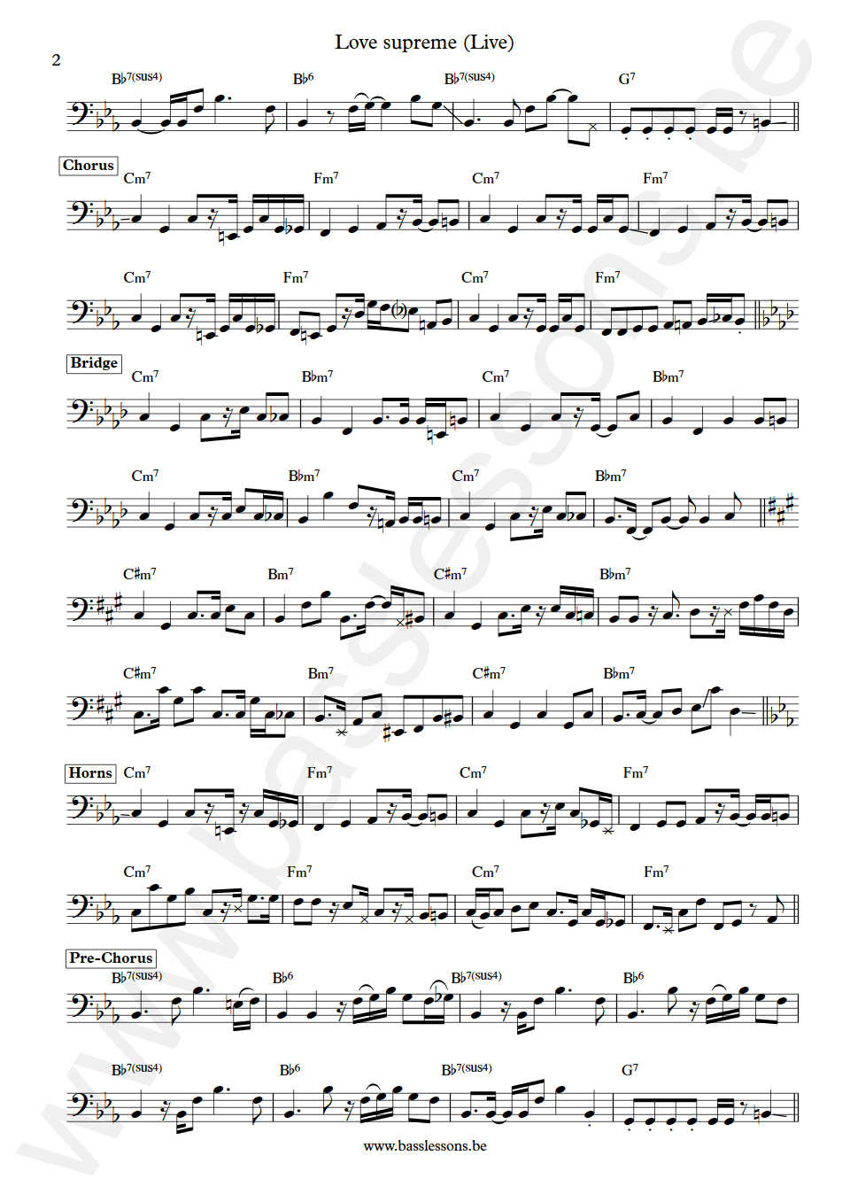 James Senese Love supreme Gigi De Rienzo Bass Transcription part 2
