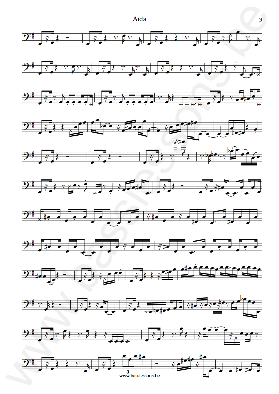 Miles Davis Aïda Marcus Miller Bass Transcription part 3