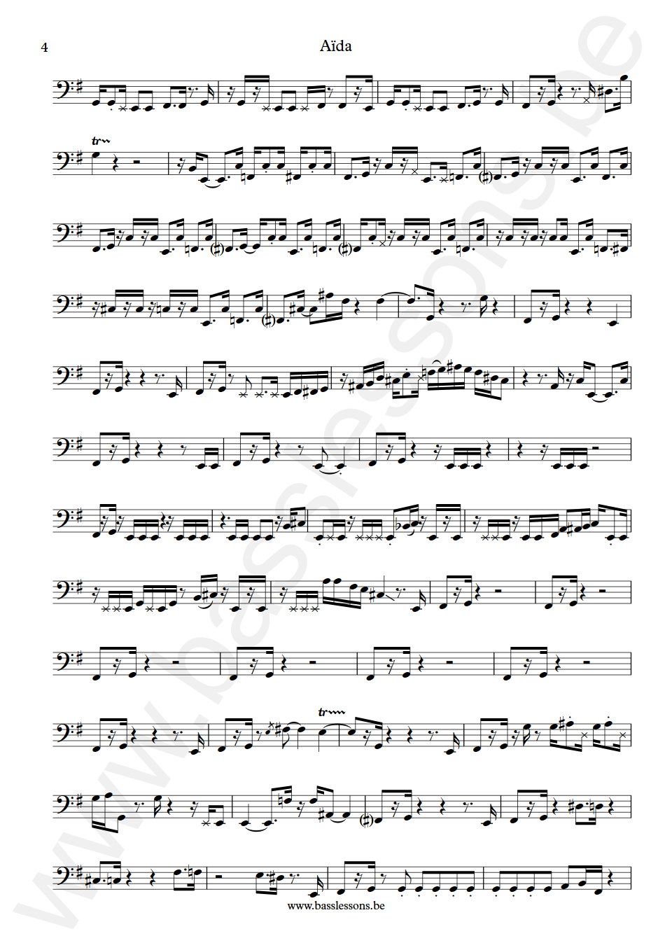 Miles Davis Aïda Marcus Miller Bass Transcription part 4