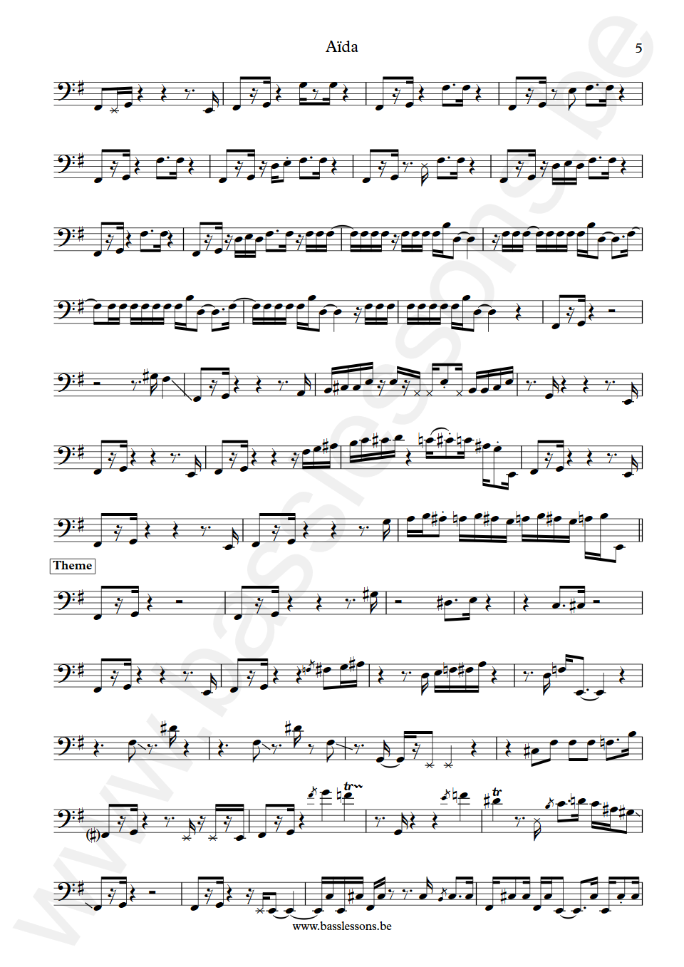 Miles Davis Aïda Marcus Miller Bass Transcription part 5