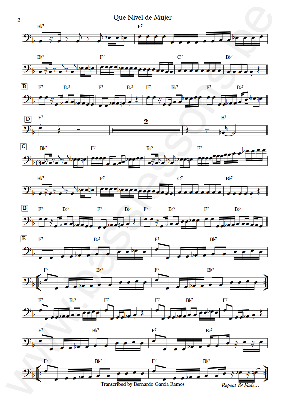 Luis Miguel Francis Rocco Prestia Bass Transcription part 2