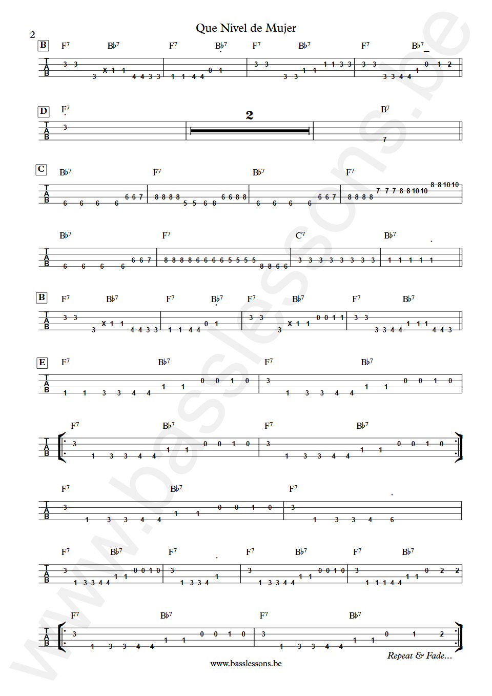 Luis Miguel Francis Rocco Prestia Bass Tab part2