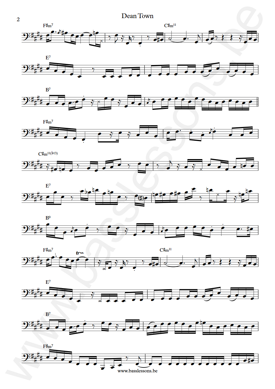 Cory Wong Dean Town Sonny T Bass Transcription part 2