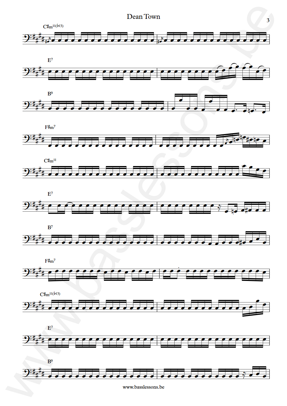 Cory Wong Dean Town Sonny T Bass Transcription part 3