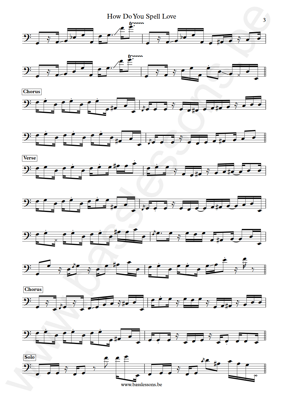 Margie Joseph How Do You Spell Love Chuck Rainey Bass Transcription part 3