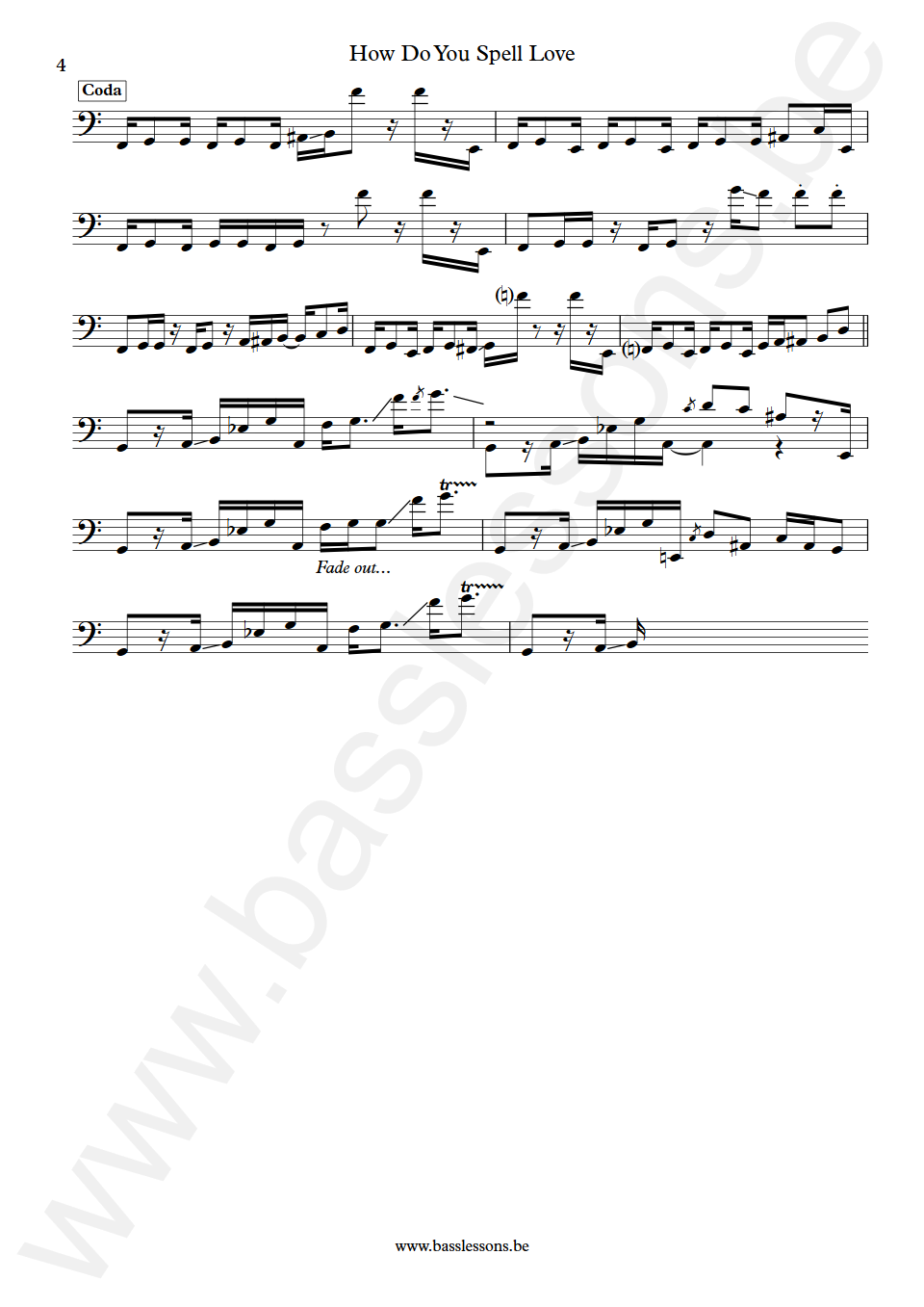 Margie Joseph How Do You Spell Love Chuck Rainey Bass Transcription part 4
