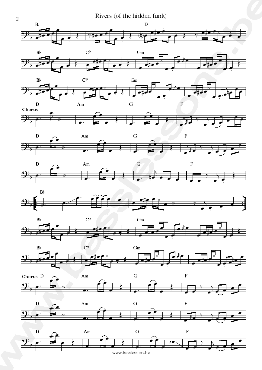 Joe walsh rivers of the hidden funk George Perry bass transcription part 2