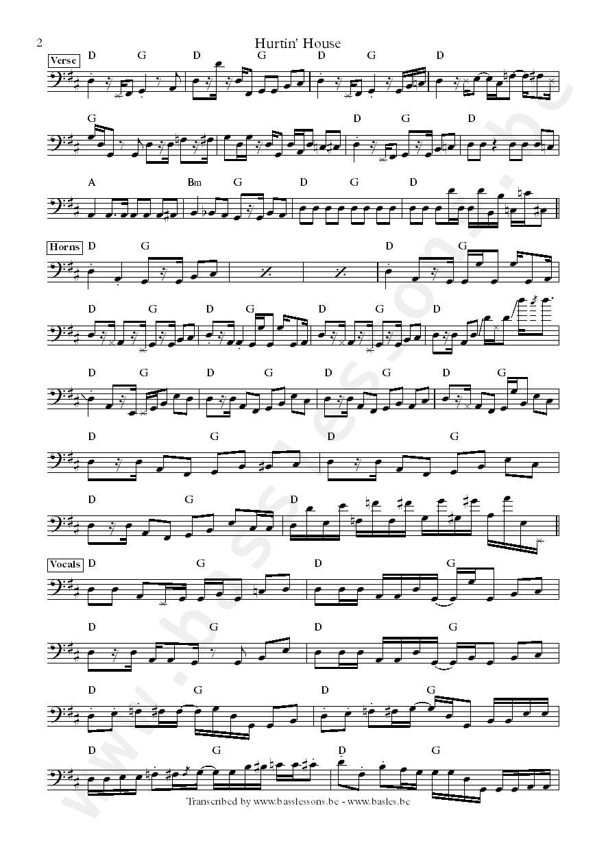 Esther phillips hurtin house will lee bass transcription part 2