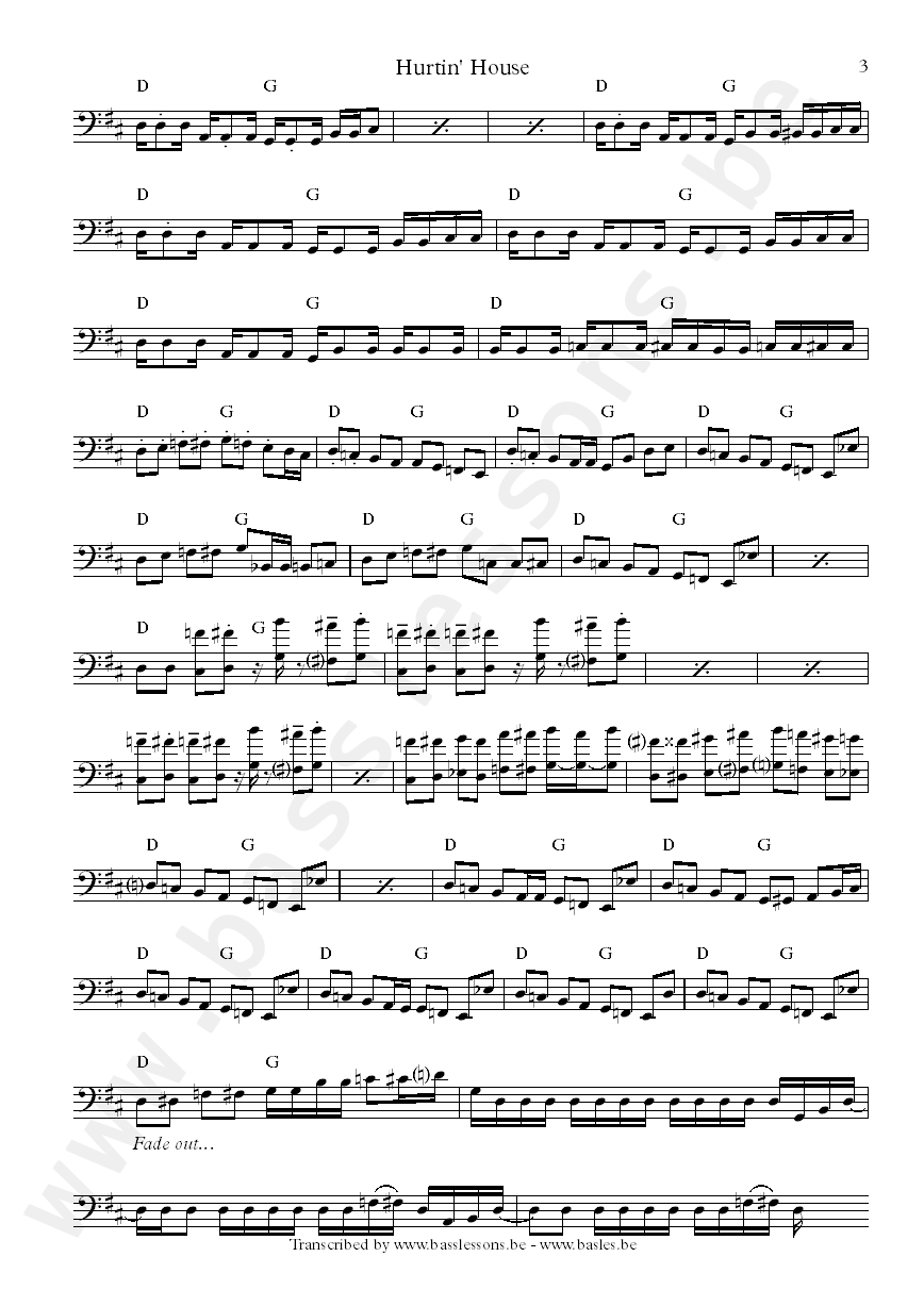 Esther phillips hurtin house will lee bass transcription part 3