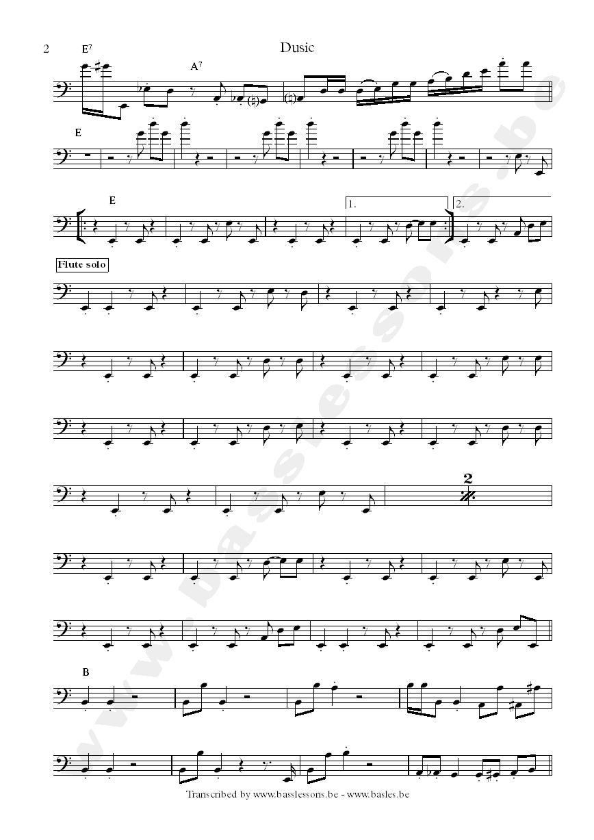 brick dusic sheet music