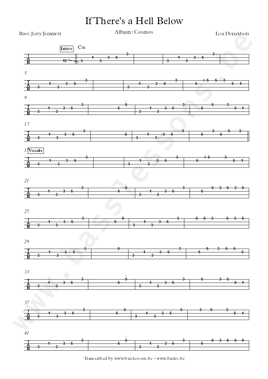 dou donaldson bass tab
