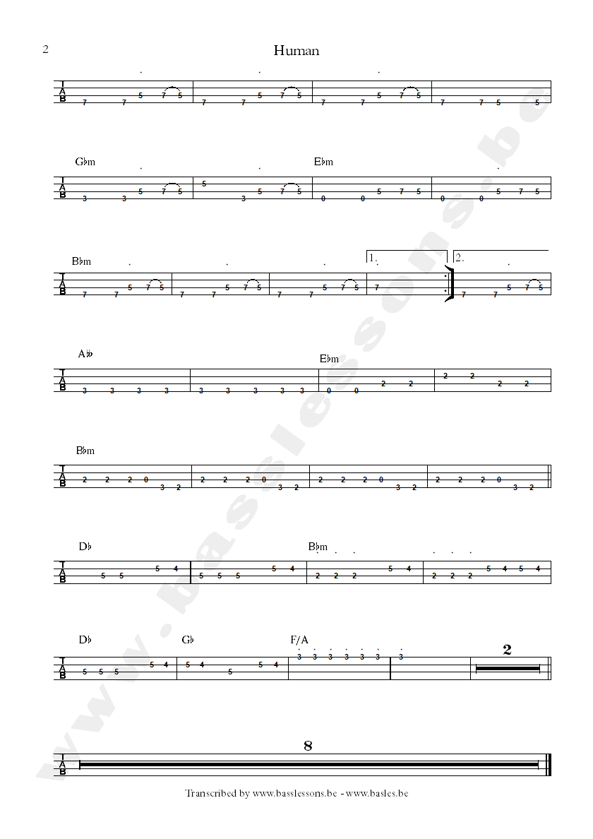 rag n bone man human 5-string bass tab part 2