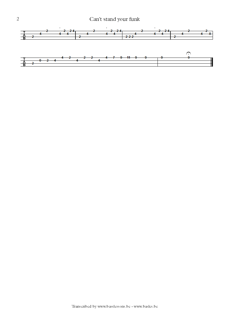 Mahavishnu Orchestra bass tab par 2