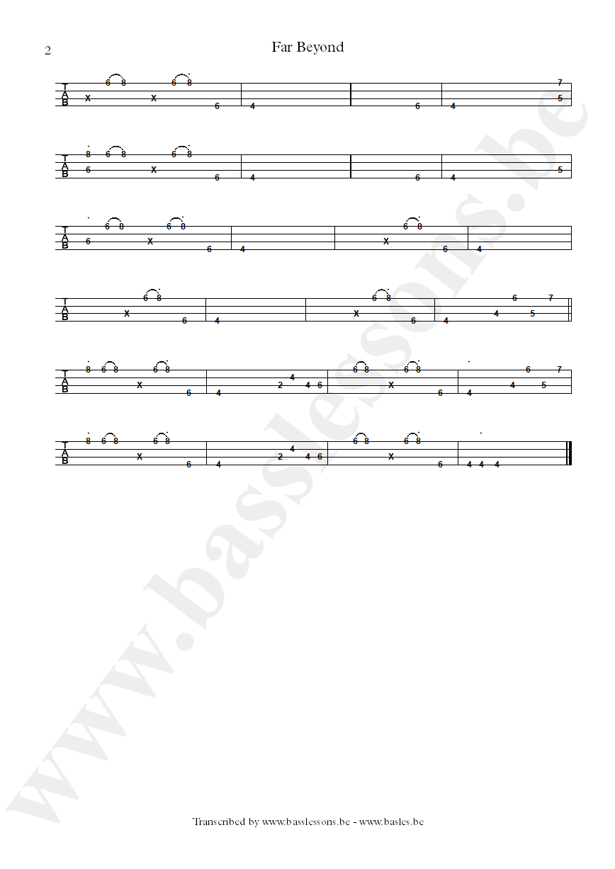 locksmith far beyond bass tab part 2