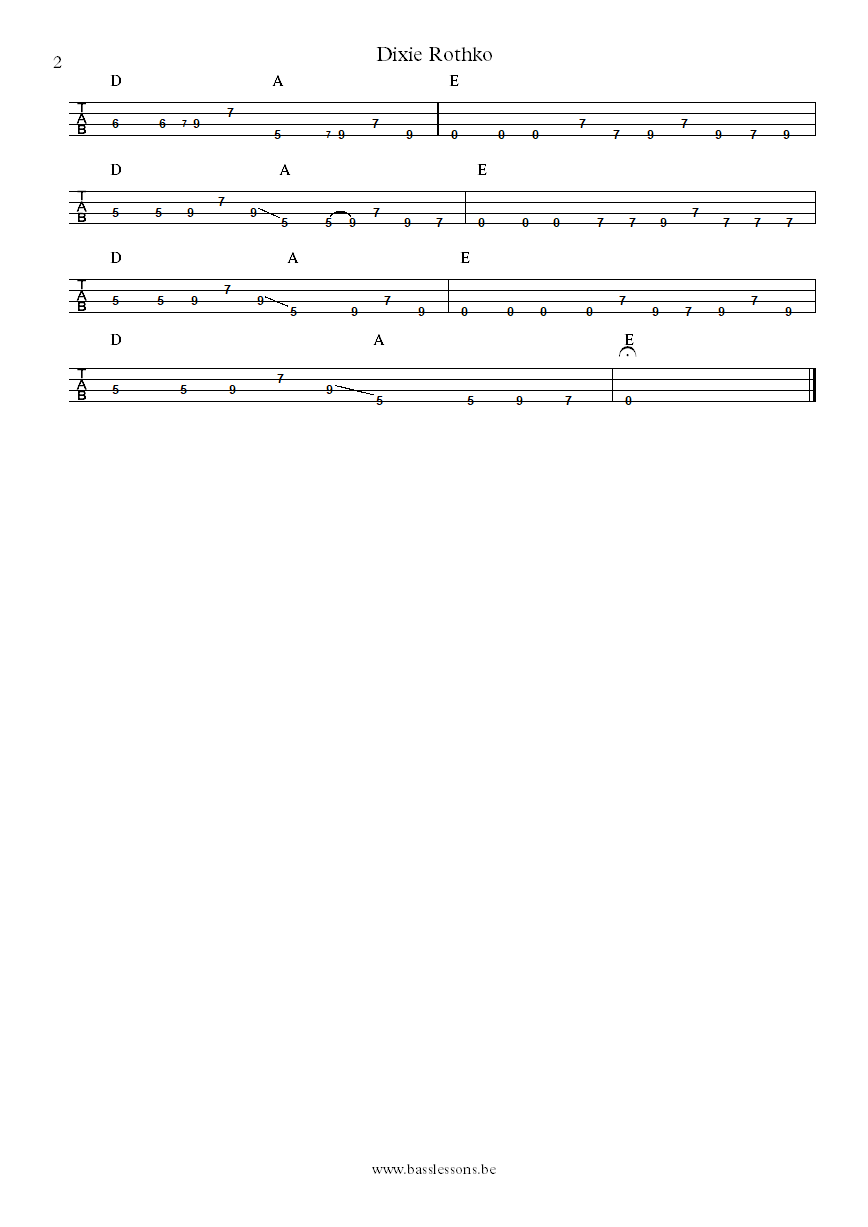 St paul and the broken bones dixie rothko bass tab part 2
