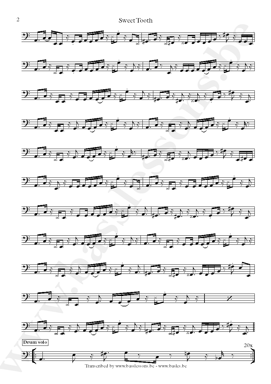 victor bailey sweet tooth bass transcription part 2