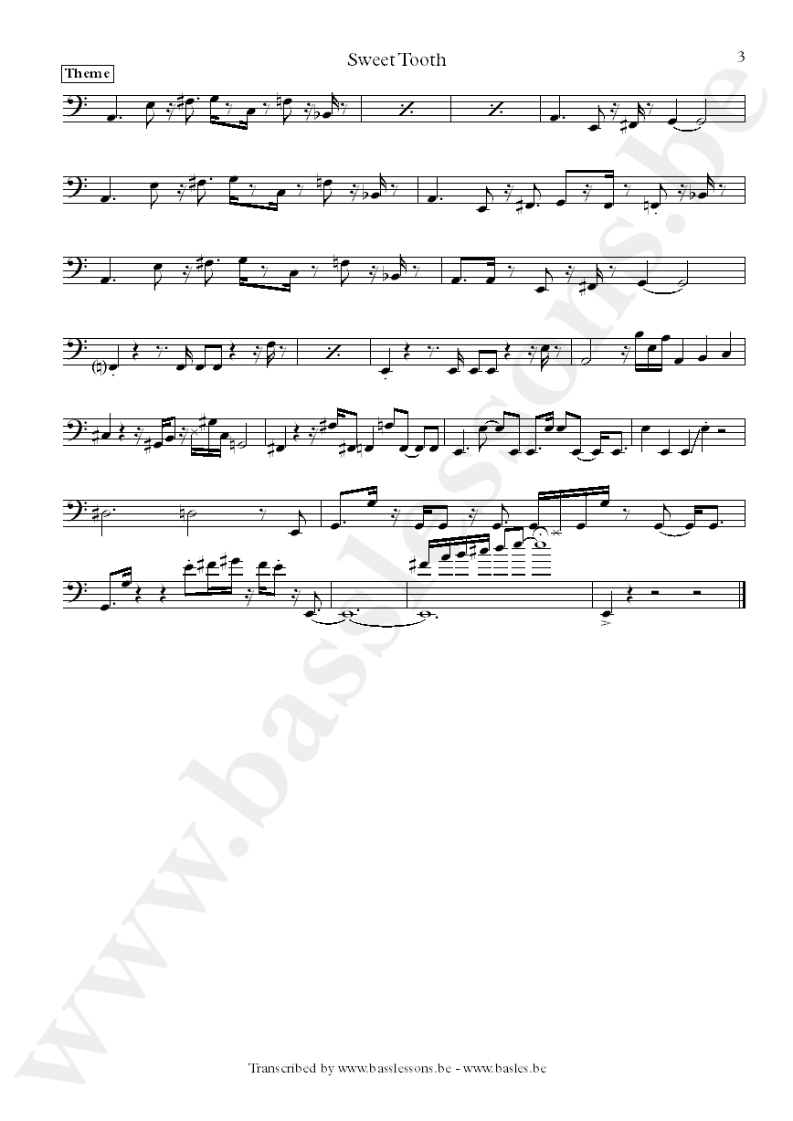 victor bailey sweet tooth bass transcription part 3