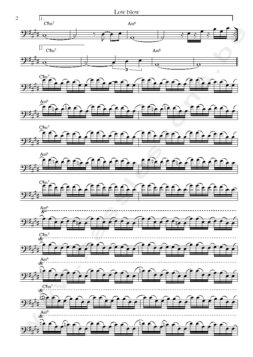 Victor Bailey low blow bass transcription part 2