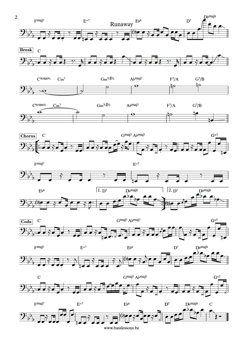 Jamiroquai runaway live at Abbey road Paul Tuner bass transcription part 2