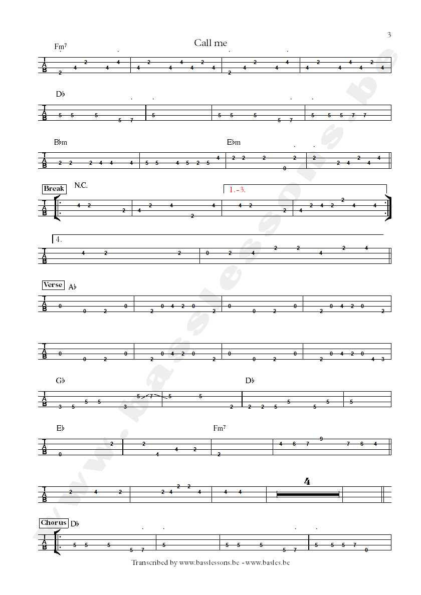 Go west call me pino palladino bass tab part 3