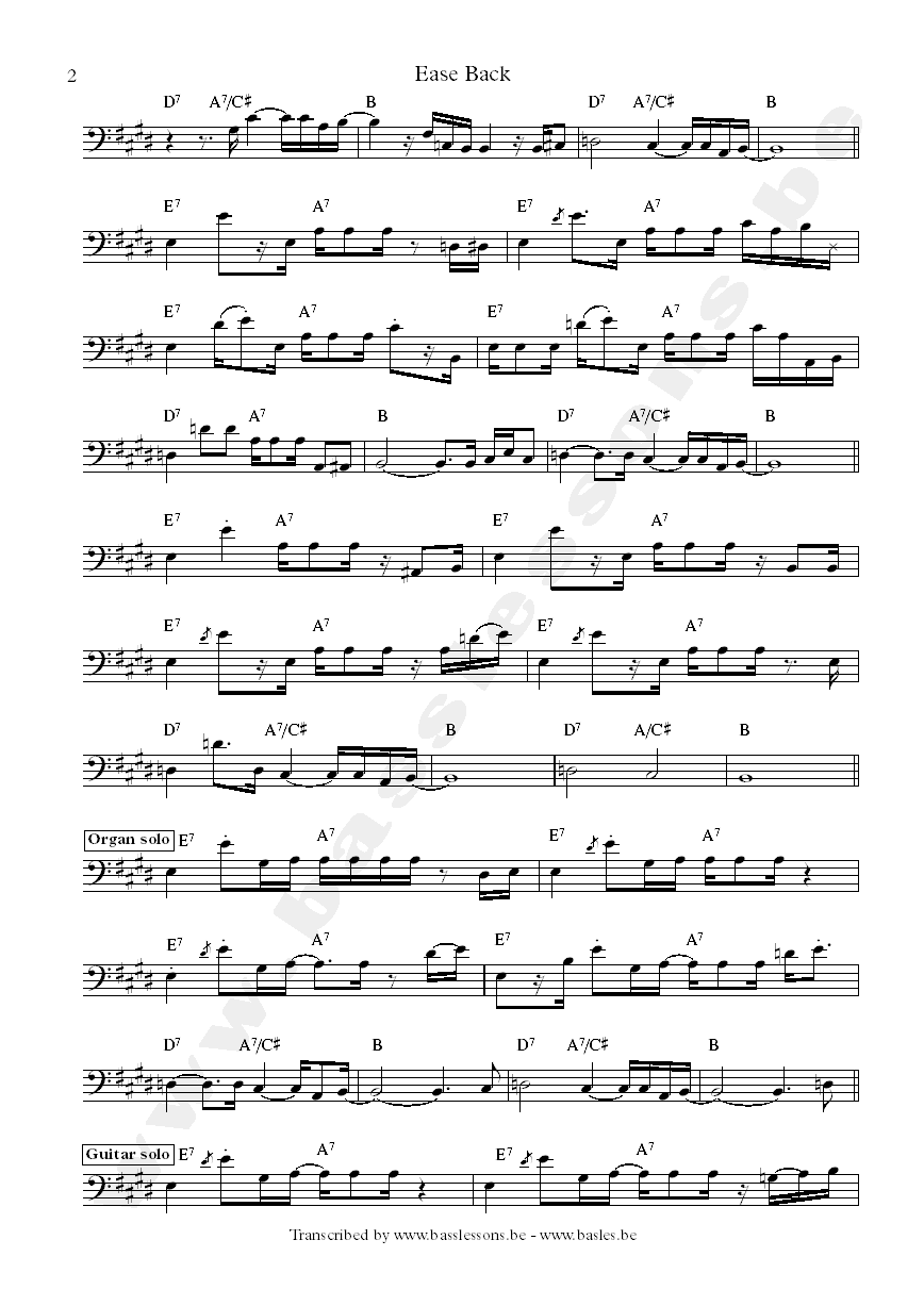 The meters ease back bass transcription part 2