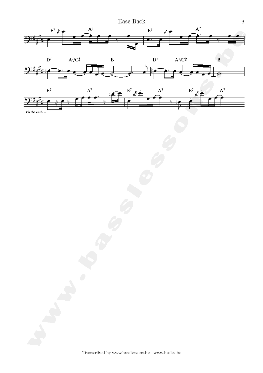 The meters ease back bass transcription part 3