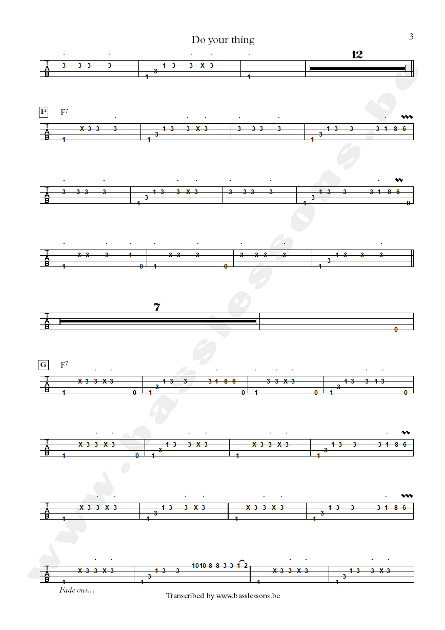 Marion gaines singers bass tab part 3