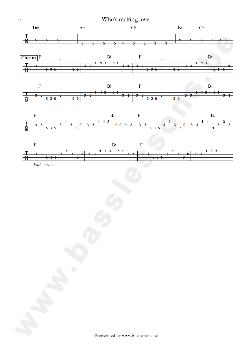 Johnnie taylor bass tab