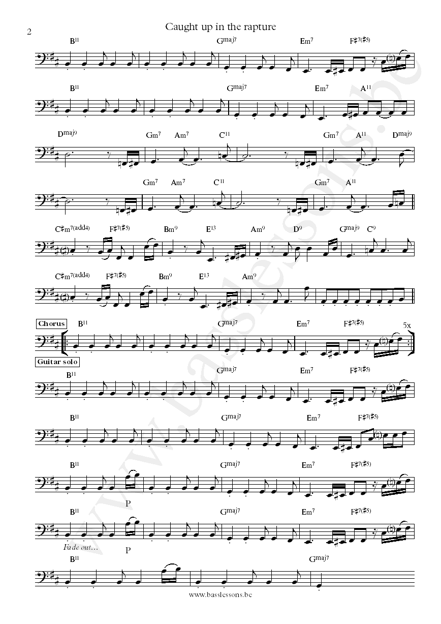 Anita baker caught up in the rapture bass transcription part 2